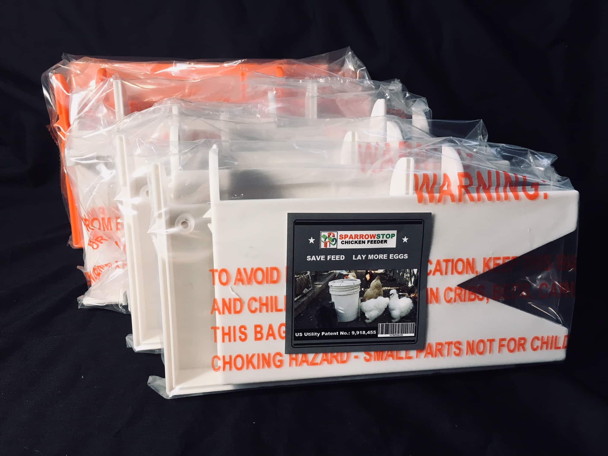 (6) Sparrowstop Chicken Feeders